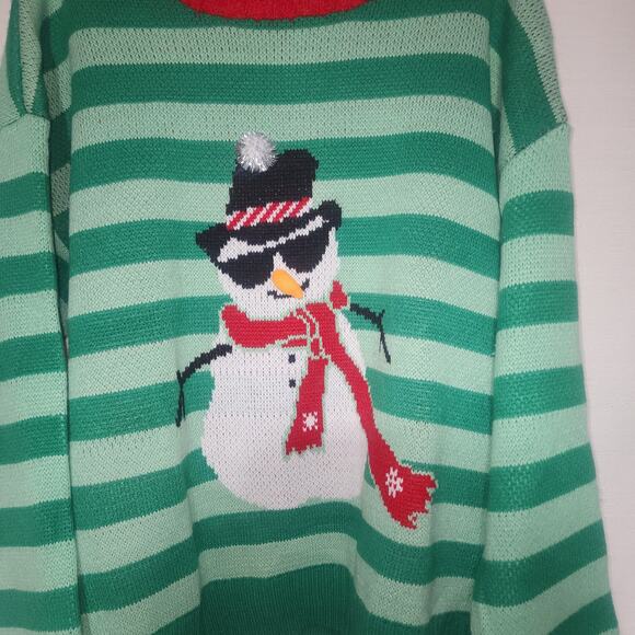 Snow man ugly Christmas sweater by 33 degrees men's 2X - Picture 2 of 6